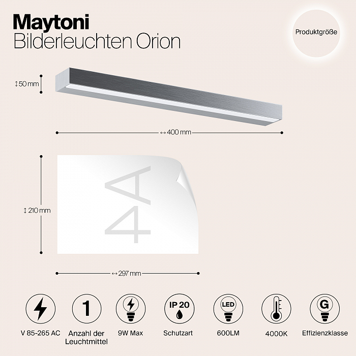 Интерьерная подсветка Maytoni MIR011WL-L9S4K