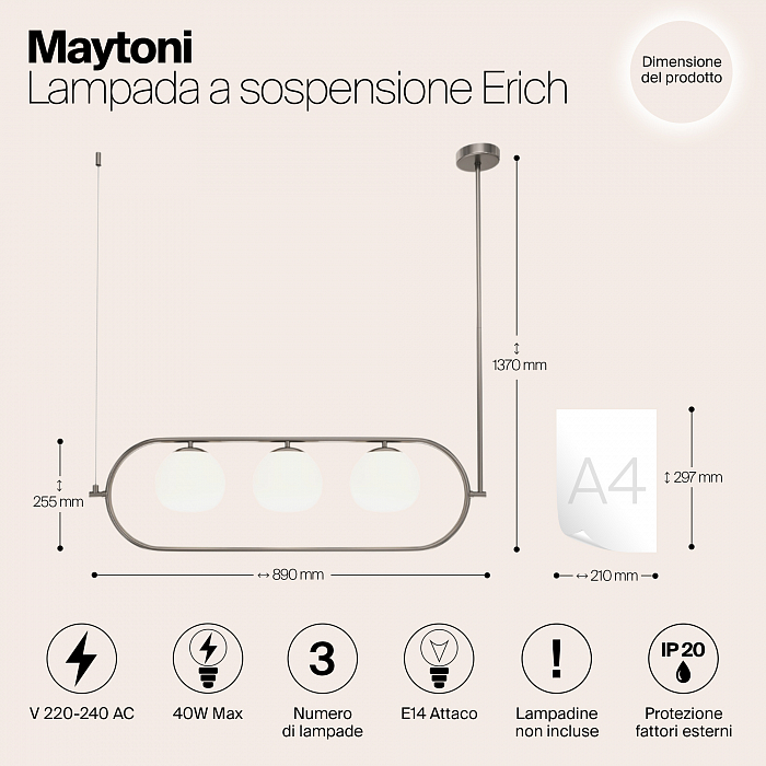 Светильник Maytoni MOD221PL-03N