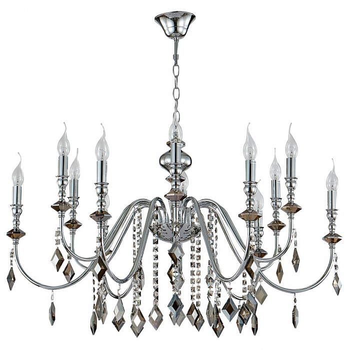 Люстра Crystal Lux MERCEDES SP6+6 CHROME/SMOKE