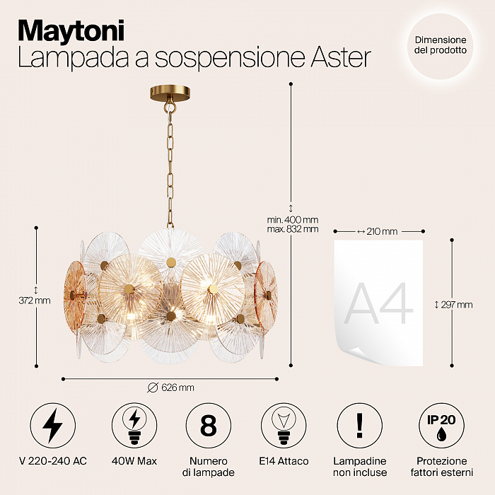 Светильник Maytoni MOD007PL-08G