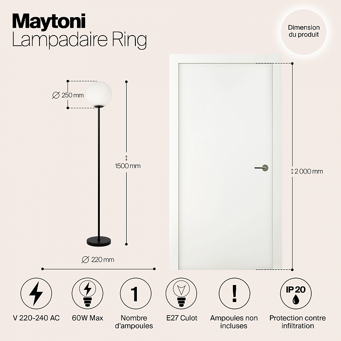 Торшер Maytoni MOD013FL-01B